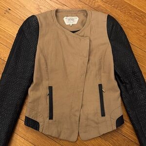 Zara Tan and Black Utility Jacket